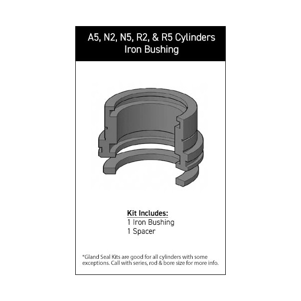 Hydro-Line - After Market Parts Hydraulic Cylinder Repair Kit- 4 Gland w/ Spacer 655-32 - main
